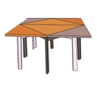 Table Variation, huit places